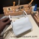 Hermes Mini Lindy Clemence 46 /Ebene Silver Hardware 072 Hermes Mini Lindy Clemence 46 /Ebene Silver Hardware 072