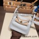 Hermes Mini Lindy Clemence 46 /Ebene Silver Hardware 072 Hermes Mini Lindy Clemence 46 /Ebene Silver Hardware 072