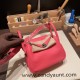Hermes Mini Lindy Clemence 8W /Rose Azalee Silver Hardware 073 Hermes Mini Lindy Clemence 8W /Rose Azalee Silver Hardware 073