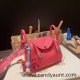 Hermes Mini Lindy Clemence 8W /Rose Azalee Silver Hardware 073 Hermes Mini Lindy Clemence 8W /Rose Azalee Silver Hardware 073