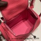 Hermes Mini Lindy Clemence 8W /Rose Azalee Silver Hardware 073 Hermes Mini Lindy Clemence 8W /Rose Azalee Silver Hardware 073