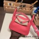 Hermes Mini Lindy Clemence 8W /Rose Azalee Silver Hardware 073 Hermes Mini Lindy Clemence 8W /Rose Azalee Silver Hardware 073