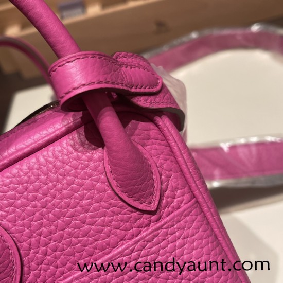 Hermes Mini Lindy Clemence 9I /Magnolia Gold Hardware 074 Hermes Mini Lindy Clemence 9I /Magnolia Gold Hardware 074