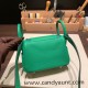 Hermes Mini Lindy Clemence 1K /Bambou Silver Hardware 075 Hermes Mini Lindy Clemence 1K /Bambou Silver Hardware 075