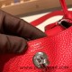 Hermes Mini Lindy Clemence S3/Rouge Cœur Silver Hardware 076 Hermes Mini Lindy Clemence S3/Rouge Cœur Silver Hardware 076
