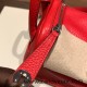 Hermes Mini Lindy Clemence S3/Rouge Cœur Silver Hardware 076 Hermes Mini Lindy Clemence S3/Rouge Cœur Silver Hardware 076