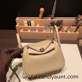 Hermes Mini Lindy Clemence S2/ Trench Gold Hardware 078