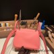 Hermes Mini Lindy Clemence 1Q /Rose Confetti Silver Hardware 083 Hermes Mini Lindy Clemence 1Q /Rose Confetti Silver Hardware 083