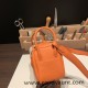 Hermes Mini Lindy Clemence 93 /Orange Silver Hardware 091 Hermes Mini Lindy Clemence 93 /Orange Silver Hardware 091