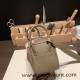 Hermes Mini Lindy Clemence 18/Étoupe Grey Silver Hardware 092 Hermes Mini Lindy Clemence 18/Étoupe Grey Silver Hardware 092