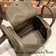 Hermes Mini Lindy Clemence 18/Étoupe Grey Gold Hardware 093 Hermes Mini Lindy Clemence 18/Étoupe Grey Gold Hardware 093