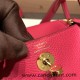 Hermes Mini Lindy Clemence I6 /Rose Extreme Gold Hardware 098 Hermes Mini Lindy Clemence I6 /Rose Extreme Gold Hardware 098