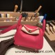Hermes Mini Lindy Clemence I6 /Rose Extreme Gold Hardware 098 Hermes Mini Lindy Clemence I6 /Rose Extreme Gold Hardware 098