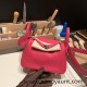 Hermes Mini Lindy Clemence I6 /Rose Extreme Silver Hardware 099 Hermes Mini Lindy Clemence I6 /Rose Extreme Silver Hardware 099