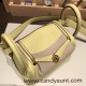 Hermes Mini Lindy Clemence 1Z /Jaune Poussin Gold Hardware 100 Hermes Mini Lindy Clemence 1Z /Jaune Poussin Gold Hardware 100