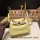 Hermes Mini Lindy Clemence 1Z /Jaune Poussin Silver Hardware 101 Hermes Mini Lindy Clemence 1Z /Jaune Poussin Silver Hardware 101