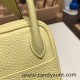 Hermes Mini Lindy Clemence 1Z /Jaune Poussin Silver Hardware 101 Hermes Mini Lindy Clemence 1Z /Jaune Poussin Silver Hardware 101