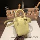 Hermes Mini Lindy Clemence 1Z /Jaune Poussin Silver Hardware 101 Hermes Mini Lindy Clemence 1Z /Jaune Poussin Silver Hardware 101