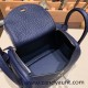 Hermes Mini Lindy Clemence 73 /Blue Saphir Silver Hardware 102 Hermes Mini Lindy Clemence 73 /Blue Saphir Silver Hardware 102