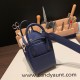 Hermes Mini Lindy Clemence 73 /Blue Saphir Silver Hardware 102 Hermes Mini Lindy Clemence 73 /Blue Saphir Silver Hardware 102