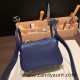 Hermes Mini Lindy Clemence 73 /Blue Saphir Gold Hardware 103 Hermes Mini Lindy Clemence 73 /Blue Saphir Gold Hardware 103