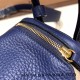 Hermes Mini Lindy Clemence 73 /Blue Saphir Gold Hardware 103 Hermes Mini Lindy Clemence 73 /Blue Saphir Gold Hardware 103