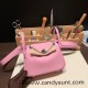 Hermes Mini Lindy Clemence X9 /Mauve Sylvestre Silver Hardware 104 Hermes Mini Lindy Clemence X9 /Mauve Sylvestre Silver Hardware 104