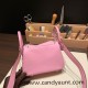 Hermes Mini Lindy Clemence X9 /Mauve Sylvestre Silver Hardware 104 Hermes Mini Lindy Clemence X9 /Mauve Sylvestre Silver Hardware 104