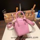 Hermes Mini Lindy Clemence X9 /Mauve Sylvestre Silver Hardware 104 Hermes Mini Lindy Clemence X9 /Mauve Sylvestre Silver Hardware 104