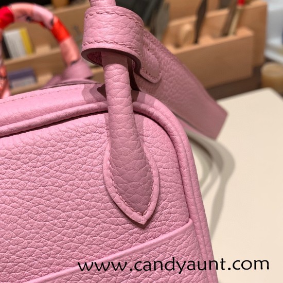 Hermes Mini Lindy Clemence X9/ Mauve Sylvestre Gold Hardware 105 Hermes Mini Lindy Clemence X9/ Mauve Sylvestre Gold Hardware 105