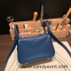 Hermes Mini Lindy Clemence S4 /Deep Blue Gold Hardware 107 Hermes Mini Lindy Clemence S4 /Deep Blue Gold Hardware 107