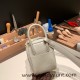 Hermes Mini Lindy Clemence 80 / Pearl Grey Gold Hardware 108 Hermes Mini Lindy Clemence 80 / Pearl Grey Gold Hardware 108