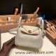 Hermes Mini Lindy Clemence 80 / Pearl Grey Gold Hardware 108 Hermes Mini Lindy Clemence 80 / Pearl Grey Gold Hardware 108