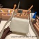 Hermes Mini Lindy Clemence 80 / Pearl Grey Silver Hardware 109 Hermes Mini Lindy Clemence 80 / Pearl Grey Silver Hardware 109