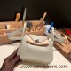 Hermes Mini Lindy Clemence 80 / Pearl Grey Silver Hardware 109 Hermes Mini Lindy Clemence 80 / Pearl Grey Silver Hardware 109