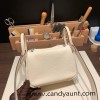 【Hermès Lindy Mini】I2/Nata   Silver Hardware Full Handmade  