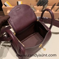   Hermès Lindy Mini × Rouge SellierFull Handmade