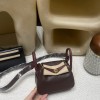 【Hermès Touch Mini Lindy】 0G Rouge Sellier 
