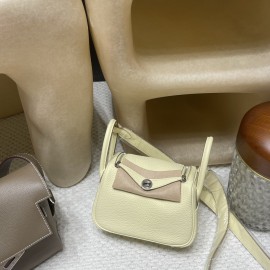 【Mini Lindy】2024 年 I8  Jaune Milton」×  Silver Hardware  Full Handmade