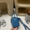 【Mini Lindy】7W Blue Izmir ×  Gold Hardware Full Handmade