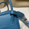 【Mini Lindy】7W Blue Izmir ×  Gold Hardware Full Handmade