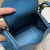 【Mini Lindy】7W Blue Izmir ×  Gold Hardware Full Handmade