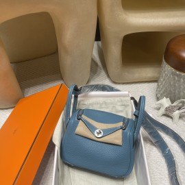 【Mini Lindy】75 Blue Jean」×  Silver Hardware  