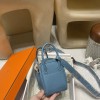 【Mini Lindy】75 Blue Jean」×  Silver Hardware  