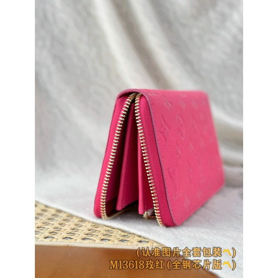 【M13618】バラ色 パーソナライズドカスタム版 ZIPPY ジップ財布|Monogram Empreinte レザー|ハンドバッグ兼用 19.5×10.5×2.5cm 【M13618】バラ色 パーソナライズドカスタム版 ZIPPY ジップ財布|Monogram Empreinte レザー|ハンドバッグ兼用 19.5×10.5×2.5cm