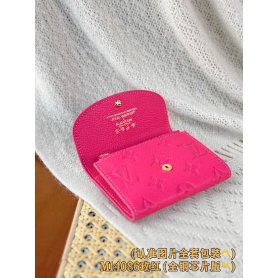 【M14086】バラ色 パーソナライズドカスタム版 Rosalie コインケース|Monogram Empreinte 牛革|変更可能チップ 11×8×2.5cm 【M14086】バラ色 パーソナライズドカスタム版 Rosalie コインケース|Monogram Empreinte 牛革|変更可能チップ 11×8×2.5cm