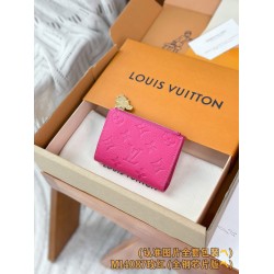 【M14087】バラ色 A 級全鋼版 パーソナライズド LV x TM Lisa ウォレット｜Monogram Empreinte レザー｜ゴールドパンダジップ  9 x 11.5 x 1.5 cm