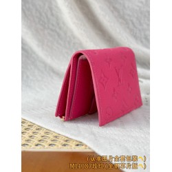 【M14087】バラ色 A 級全鋼版 パーソナライズド LV x TM Lisa ウォレット｜Monogram Empreinte レザー｜ゴールドパンダジップ  9 x 11.5 x 1.5 cm