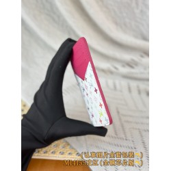 【M14155】レイクブルー LV x TM Romy 名刺入れ｜村上隆コラボ｜パンダジップ｜変更可能チップ 12 x 8 x 0.8cm