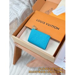 【M14087】レイクブルー パーソナライズドカスタム LV x TM Lisa ウォレット｜Monogram Empreinte レザー｜ゴールドパンダジップ 9×11.5×1.5cm